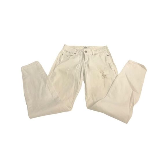 White Paige Denim Distressed Skinny Jeans - Picture 2 of 7